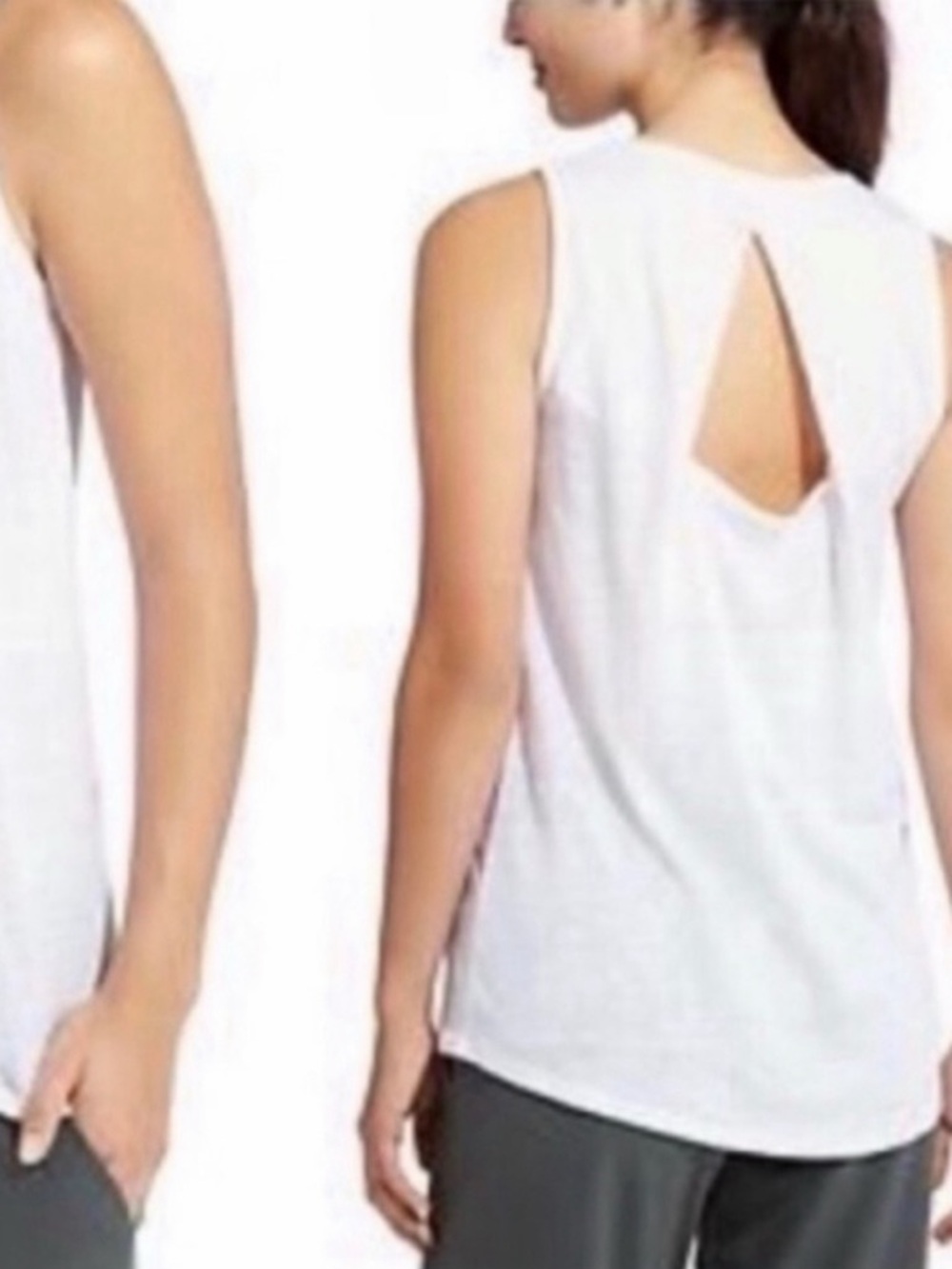 Athleta New Port Linen Tank Top White | S
